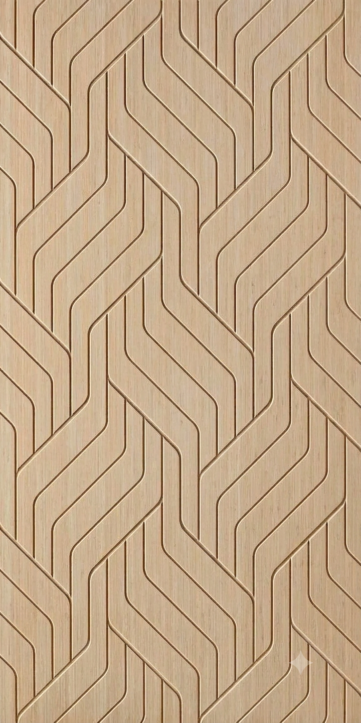 The "Matrix Chevron" Geometric 3D Wood Wall Panel