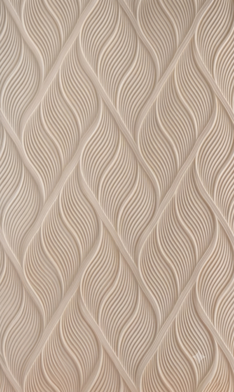 Organic Wave Diamond 3D Relief Panels | Textured MDF Wall Cladding