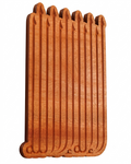 Modern Linear Allah Wooden Wall Art – Repeating 3D Arabic Calligraphy Vertical Panel