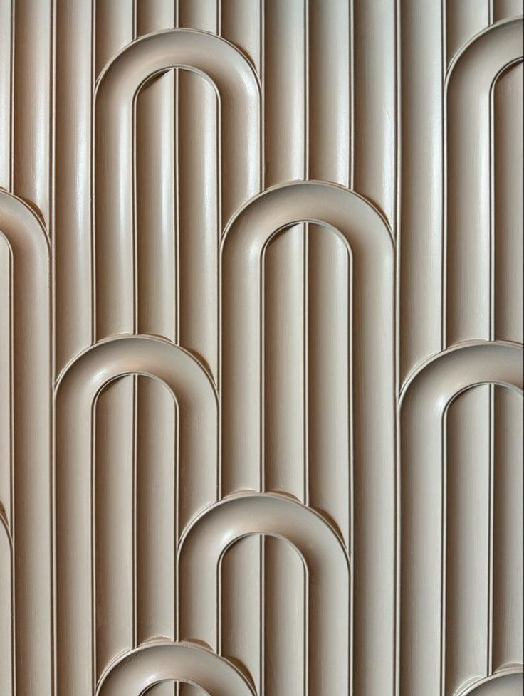 Art Deco Ribbed Arch 3D Relief Panels | Modern MDF Wall Cladding