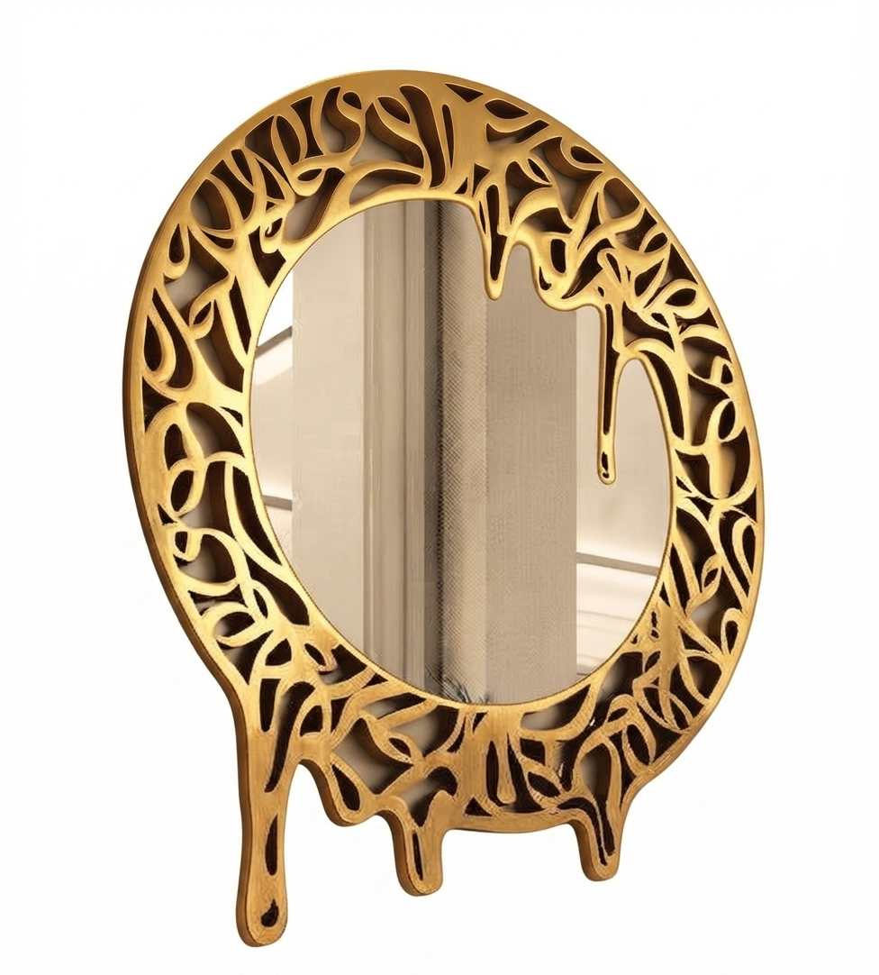 The Liquid Gold Fluidity Mirror (Artistic and evocative)