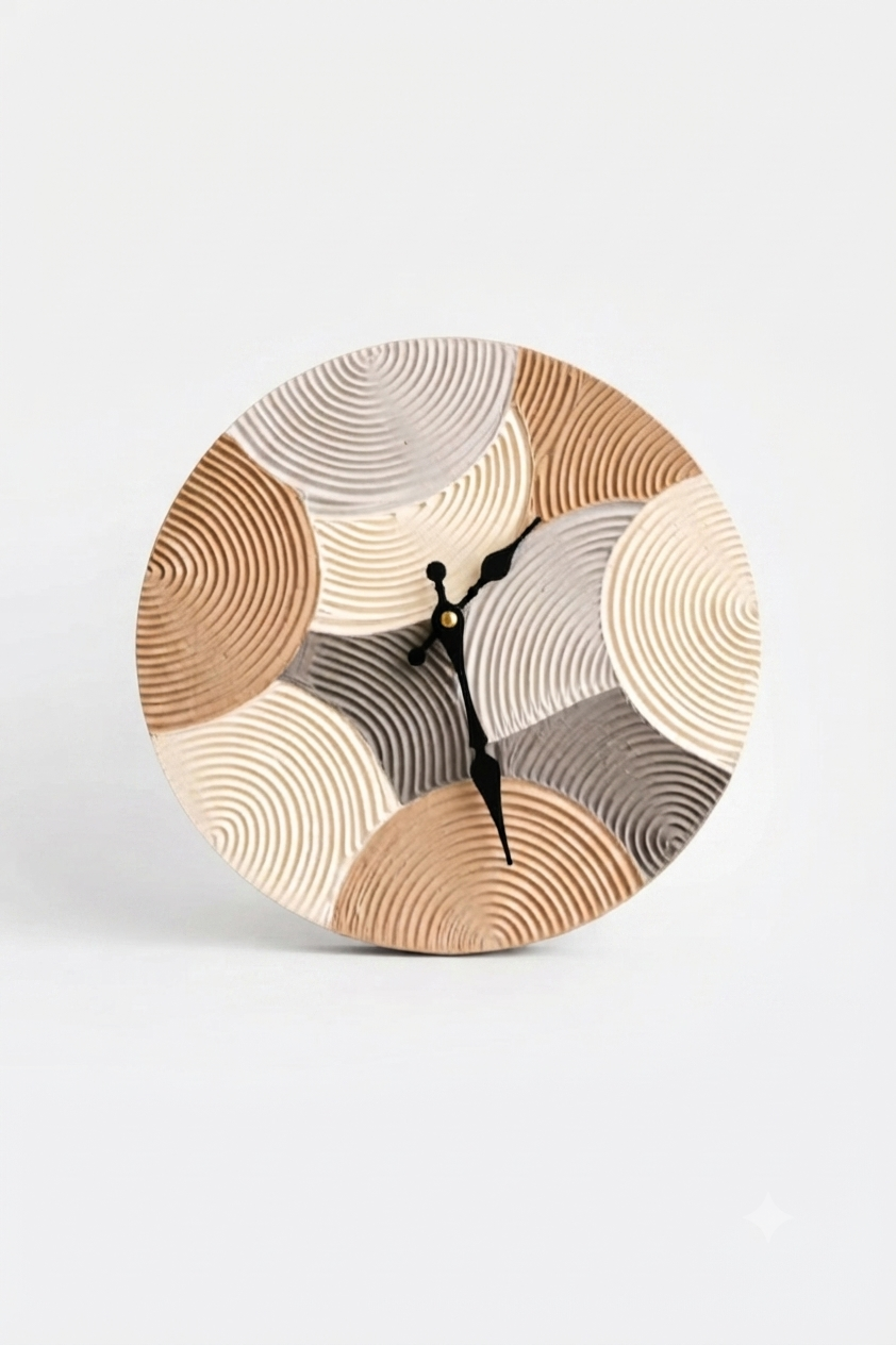 Harmony Geometric Textured Wall Clock